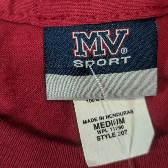 NWT MV Sport Burgundy Arkansas Razorback Tee Size Medium - Picture 5 of 9